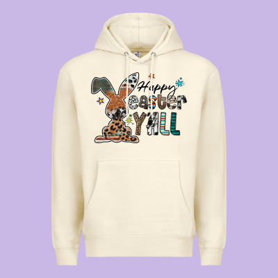 Happy Easter Y'all Premium Hoodie Designed By Cowhidedigitalart