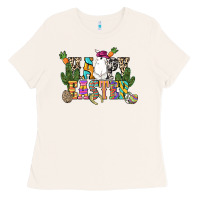 Bone Happy Easter with cowboy Easter Day Ladies Tee - HowdyJamesFarm