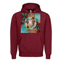 Burgundy western merino Zipper Hoodie - BarkalooDesign