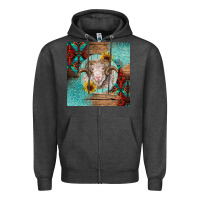 Charcoal Heather western merino Zipper Hoodie - BarkalooDesign