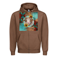 Chestnut western merino Zipper Hoodie - BarkalooDesign