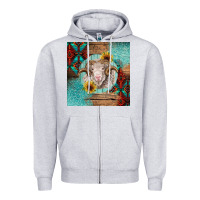 Heather Grey western merino Zipper Hoodie - BarkalooDesign