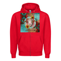 Red western merino Zipper Hoodie - BarkalooDesign