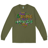 Army Green Beads and bling it's' a Mardi Gras thing Long Sleeve Tee - FaDigitalArtStudio