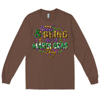 Chestnut Beads and bling it's' a Mardi Gras thing Long Sleeve Tee - FaDigitalArtStudio