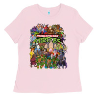 Bubblegum Pink Vintage Movies  Family Painting Ladies Tee - maiPhamDesign