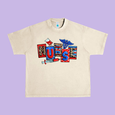 Usa Nurse Urban Heavy Tee Designed By Ranaportraitstore
