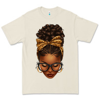 Bone afro messy bun leopard bow Premium Tee - texasbilliewilder