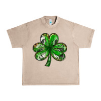 French Oak Shamrock with leopard and cowhide St. Patricks day Urban Heavy Tee - HowdyJamesFarm