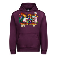 Mauve Wine difference maker paraprofessional Urban Hoodie - JahusDesignShop