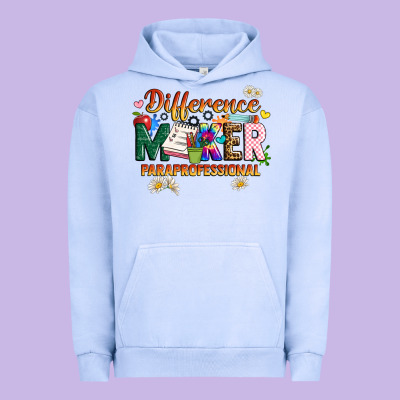 Difference Maker Paraprofessional Urban Hoodie Designed By Jahusdesignshop