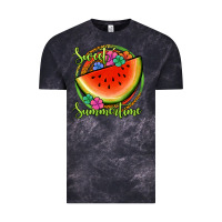 Cloud Black sweet summertime watermelon Vintage Tee - Jasminsmagicworld