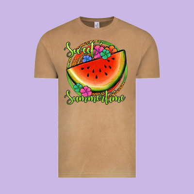 Sweet Summertime Watermelon Vintage Tee Designed By Jasminsmagicworld