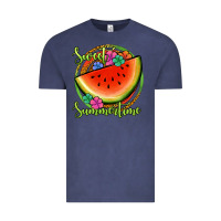 Vintage Denim sweet summertime watermelon Vintage Tee - Jasminsmagicworld