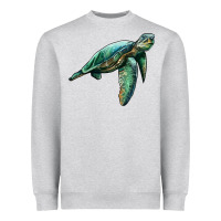 Heather Grey sea turtle Heavyweight Sweatshirt - Artiststas