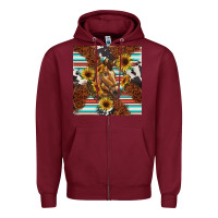 Burgundy western horse Zipper Hoodie - BarkalooDesign