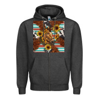 Charcoal Heather western horse Zipper Hoodie - BarkalooDesign