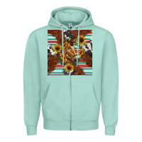 Seafoam western horse Zipper Hoodie - BarkalooDesign