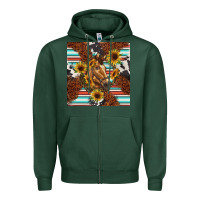 Sports Green western horse Zipper Hoodie - BarkalooDesign