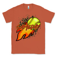 Copper Softball game day leopard fire and ball Classic Tee - HowdyJamesFarm
