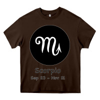 Chocolate Brown Scorpio Horoscope Heavy Core Tee - Bettercallsaul
