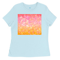 Baby Blue orange pink ombre glitter Ladies Tee - TumblerDesignByShophia