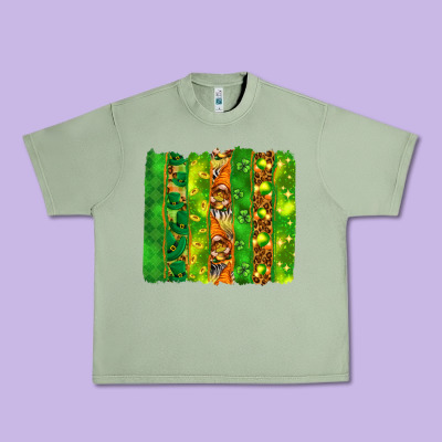 St. Patrick's Day Brushstrokes Urban Heavy Tee Designed By Howdyjamesfarm