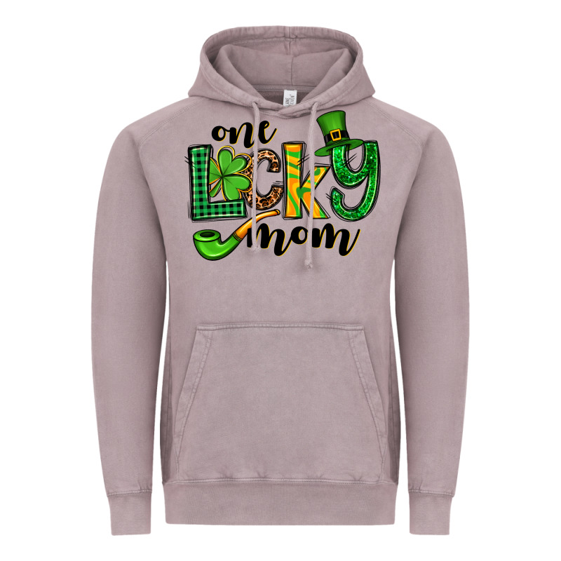 One Lucky Mom St. Patrick's Vintage Hoodie by OliviaCreatesArt | Teevron