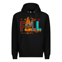 Black Fall Vibes Premium Hoodie - CowhideDigitalArt