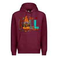 Burgundy Fall Vibes Premium Hoodie - CowhideDigitalArt