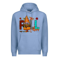 Colony Blue Fall Vibes Premium Hoodie - CowhideDigitalArt