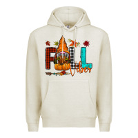 Oatmeal Heather Fall Vibes Premium Hoodie - CowhideDigitalArt