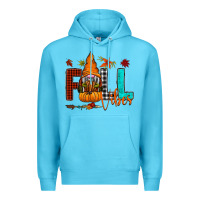 Ocean Blue Fall Vibes Premium Hoodie - CowhideDigitalArt