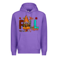 Purple Fall Vibes Premium Hoodie - CowhideDigitalArt