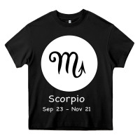 Black Scorpio Horoscope Heavy Core Tee - Bettercallsaul
