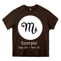 Chocolate Brown Scorpio Horoscope Heavy Core Tee - Bettercallsaul