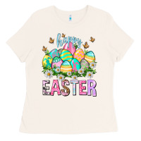 Bone Happy Easter with eggs Easter Day Ladies Tee - HowdyJamesFarm
