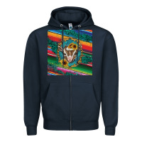 Navy western baby goat Zipper Hoodie - BarkalooDesign