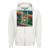 Oatmeal Heather western baby goat Zipper Hoodie - BarkalooDesign