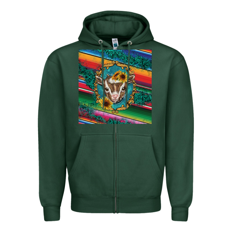Western Baby Goat Zipper Hoodie by BarkalooDesign | Teevron