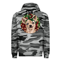 Slate Camo Christmas Chihuahua With Buffalo Plaid Premium Hoodie - RanaPortraitStore