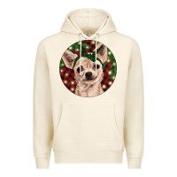 Tofu Christmas Chihuahua With Buffalo Plaid Premium Hoodie - RanaPortraitStore