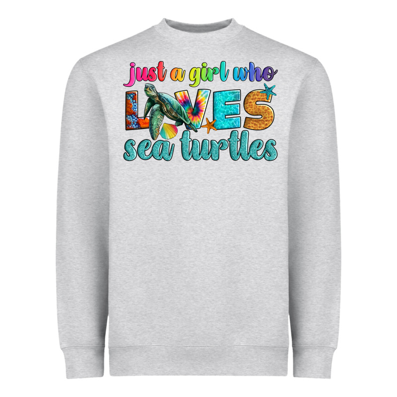 Just A Girl Who Loves Sea Turtle Heavyweight Sweatshirt by Artiststas | Teevron