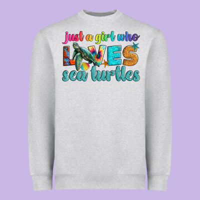 Just A Girl Who Loves Sea Turtle Heavyweight Sweatshirt Designed By Artiststas