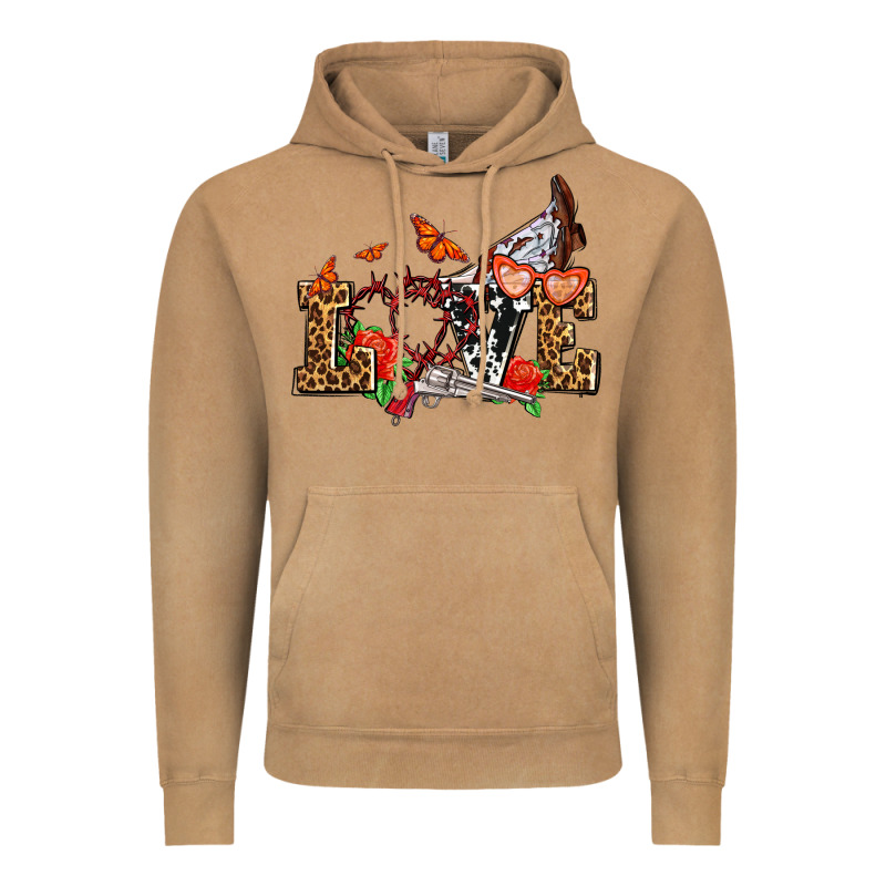 Western Love For Cowgirls Olivia Vintage Hoodie by OliviaCreatesArt | Teevron