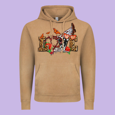 Western Love For Cowgirls Olivia Vintage Hoodie Designed By Oliviacreatesart