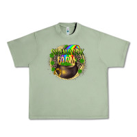 Oil Green St. Patrick's Shamrock farm Urban Heavy Tee - CowGirlArtShop