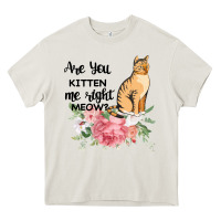 Cream Are you kitten me right meow Heavy Core Tee - Bettercallsaul