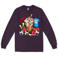 Plum Soccer Cold Drink Frappe Long Sleeve Tee - FaDigitalArtStudio