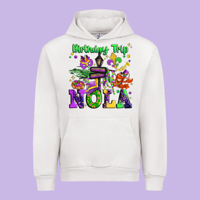 Birthday Trip Nola Urban Hoodie Designed By Jahusdesignshop